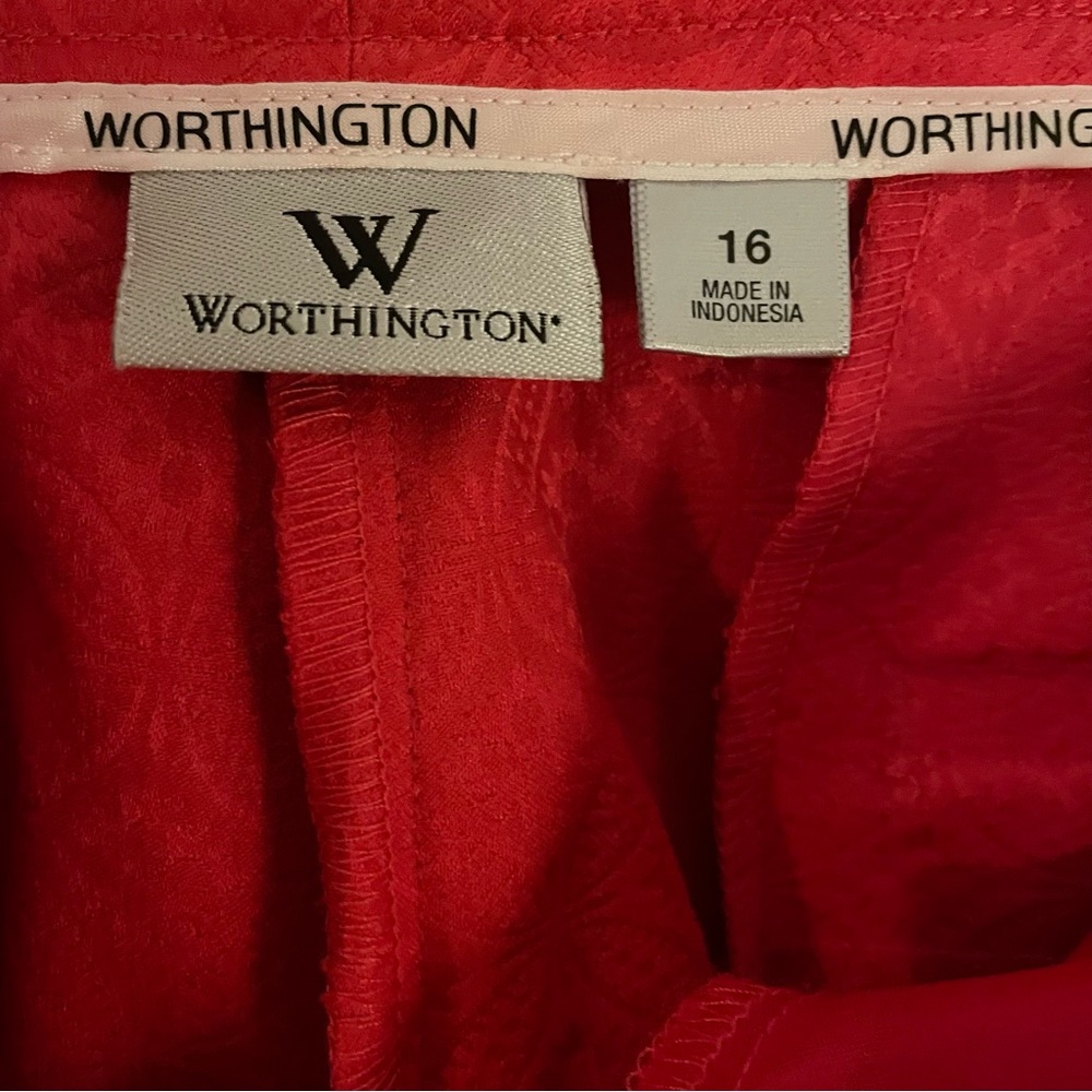 Worthington vibrant red crop length trousers - Picture 3 of 5
